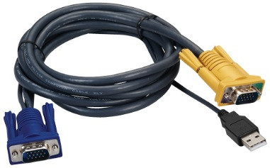 Eusso 1-to-2 1.8m USB D-type KVM Cable for UKS8104-D4T / 8108-ROT / 8116-ROT | UKC8300-18UT