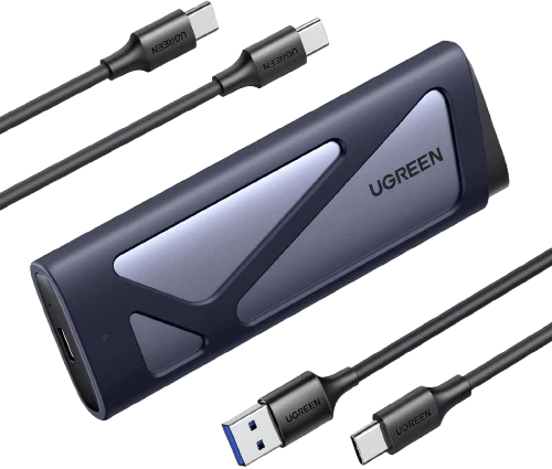 UGREEN M.2 NVMe SATA SSD Enclosure - 10 Gbps USB-C 3.2 Gen 2, Aluminum Case, Up to 2 TB | 15813