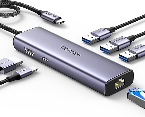 UGREEN USB-C to HDMI & USB-A Hub - 4K Output, Fast Charging Support | 45000
