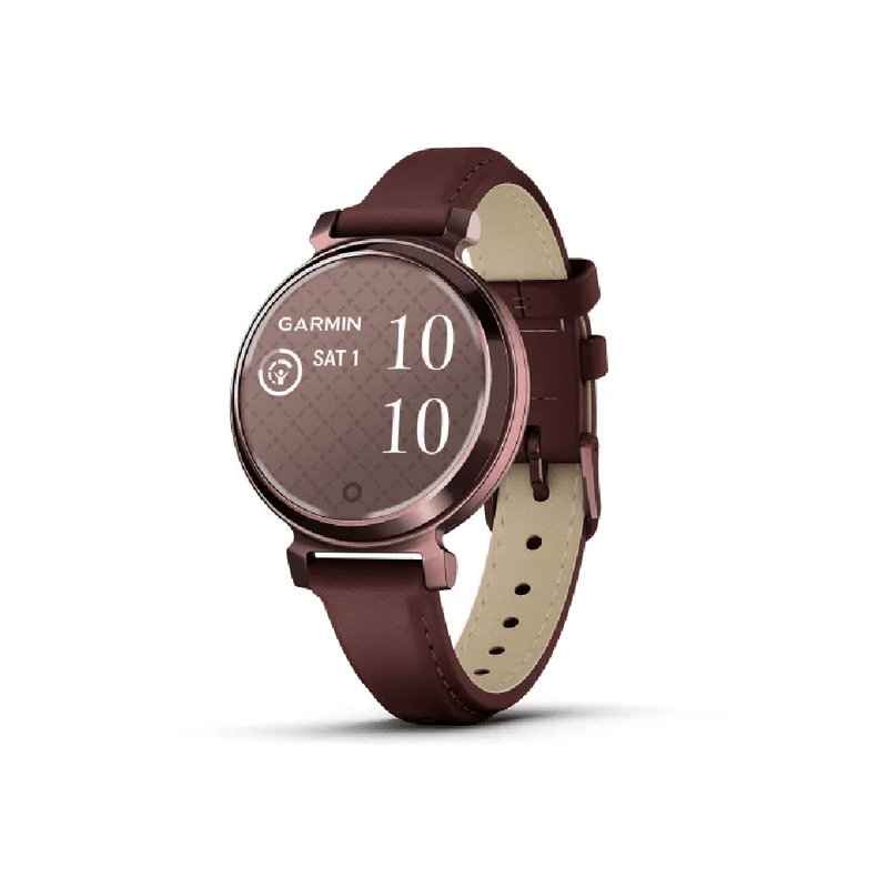 Garmin Lily 2 Classic Smartwatch – Dark Bronze with Mulberry Leather Band | 010-02839-03