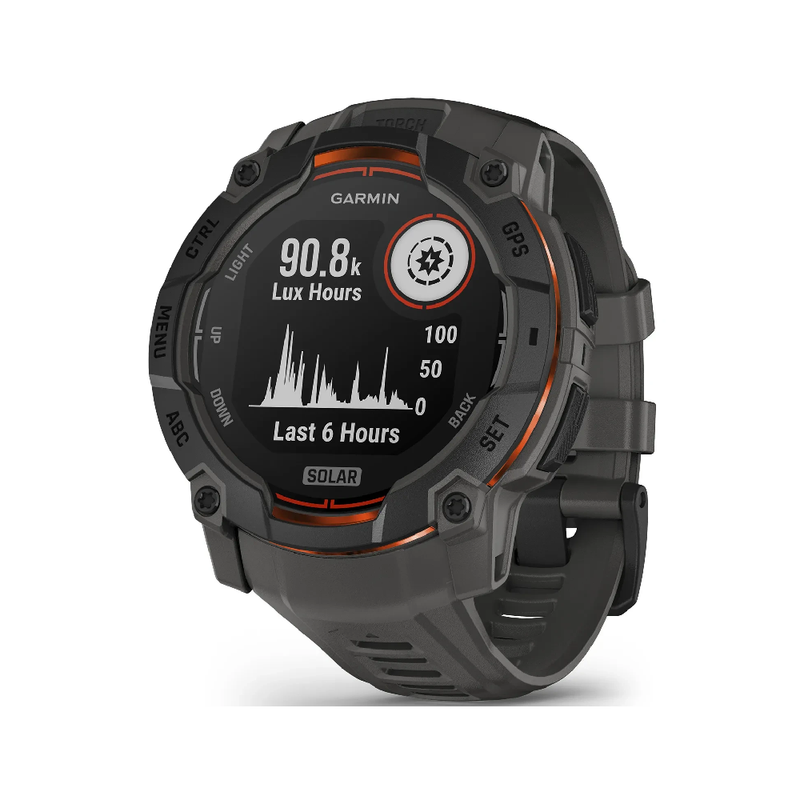 Garmin Instinct 3 50mm Solar Smartwatch - Black with Charcoal Band | 010-02935-00