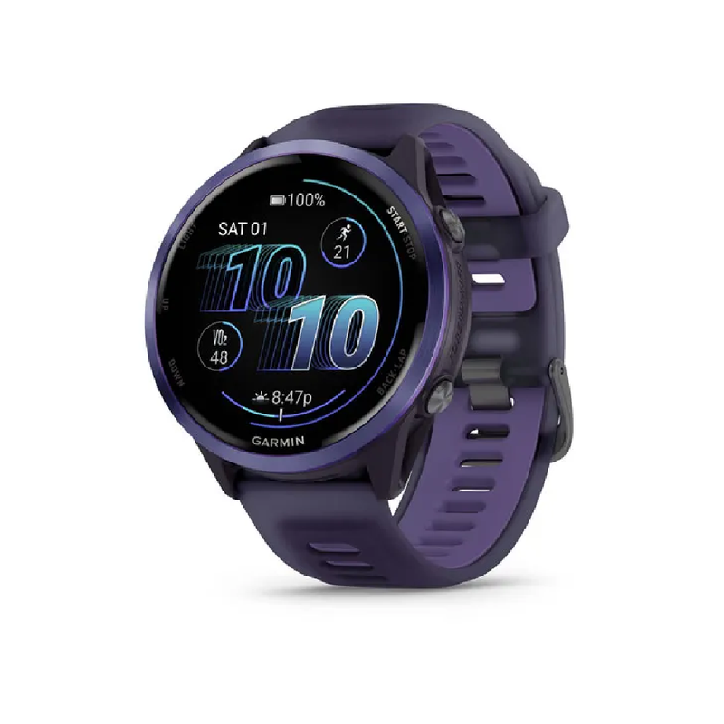 Garmin Forerunner 570 Smart Watch- 47mm Indigo Aluminum with Translucent Imperial Purple/Indigo Band | 010-02971-02
