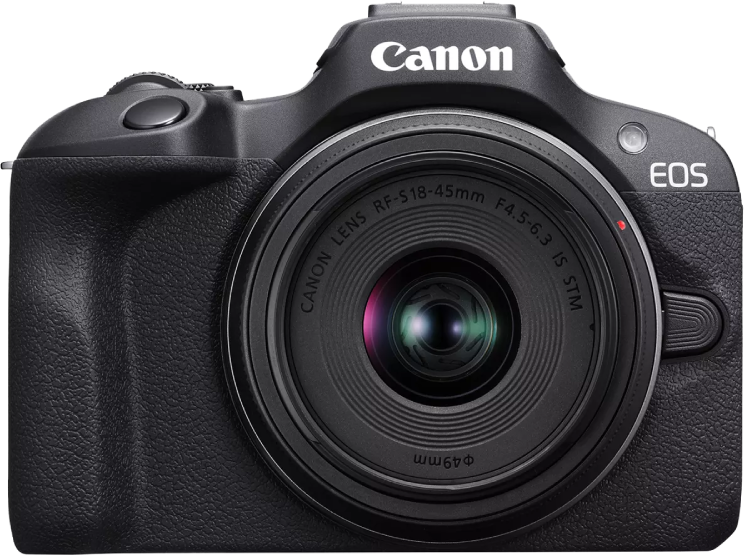 Canon EOS R100 Mirrorless Camera with RF-S 18-45mm F4.5-6.3 IS STM Lens