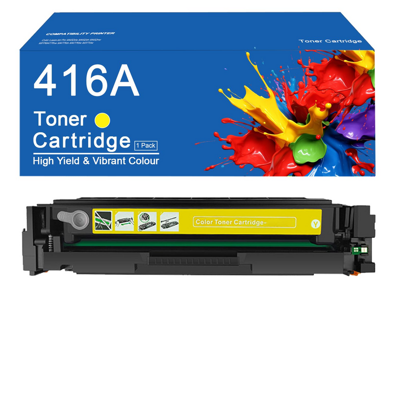 HP 416A Yellow Compatible LaserJet Toner Cartridge - High Quality Replacement