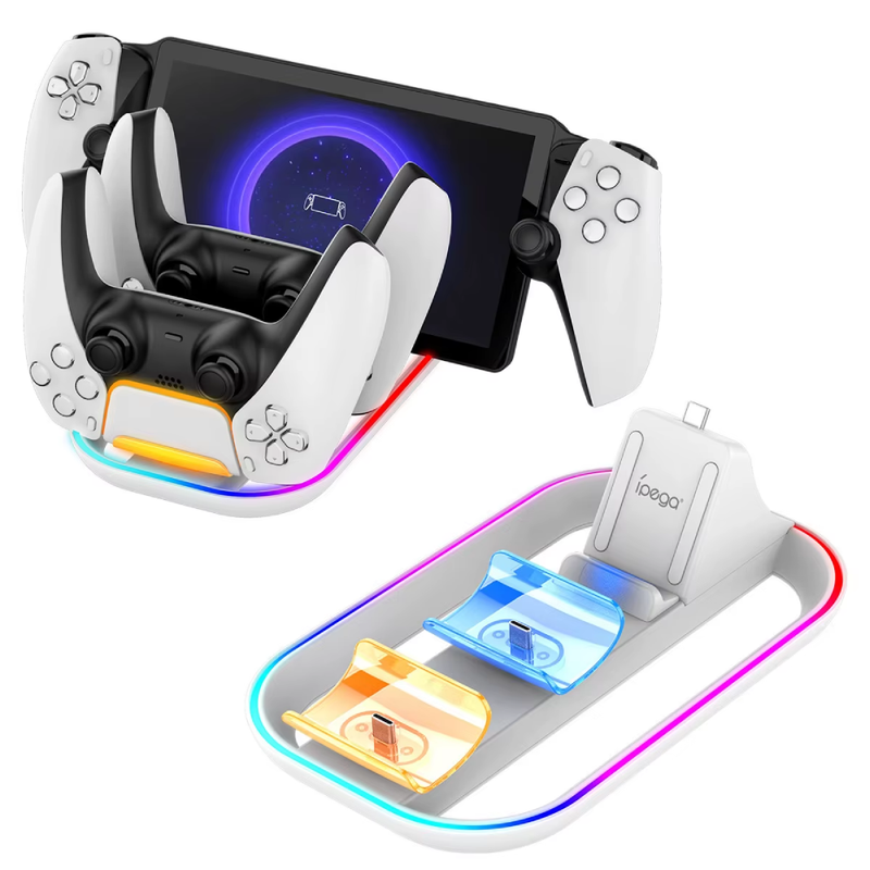 IPEGA RGB Charging Station for PS Portal & PS5 Controllers - PG-P5P03