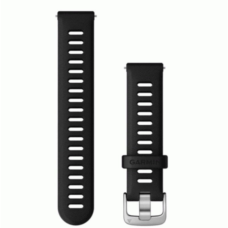 Garmin Quick Release Bands (18 mm) Black with Silver Hardware | 010-11251-3E