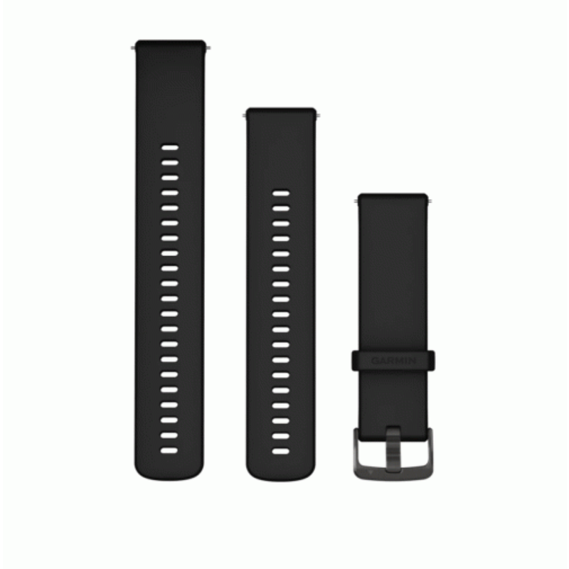 Garmin Quick Release Bands (22 mm) Black with Slate Hardware | 010-13256-21