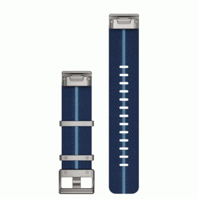 Garmin QuickFit 22 MARQU GEN2 Watch Bands Striped Jacquar Weave Nylon Strap Indigo | 010-13225-10