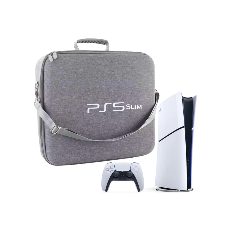 Hard Carrying Case, Travel Bag for PS5 Slim Consoles - grey
