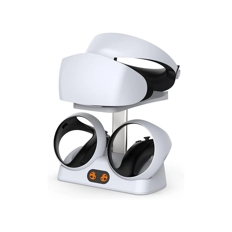 Dobe PS VR2 Controllers Charging Station with Led Indicator & VR Headset Display Stand
