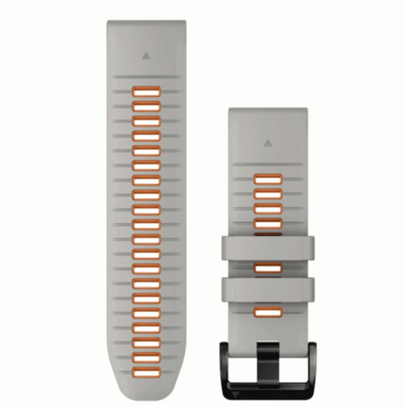 Garmin QuickFit 26 Watch Bands Fog Gray/Ember Orange Silicone | 010-13281-02