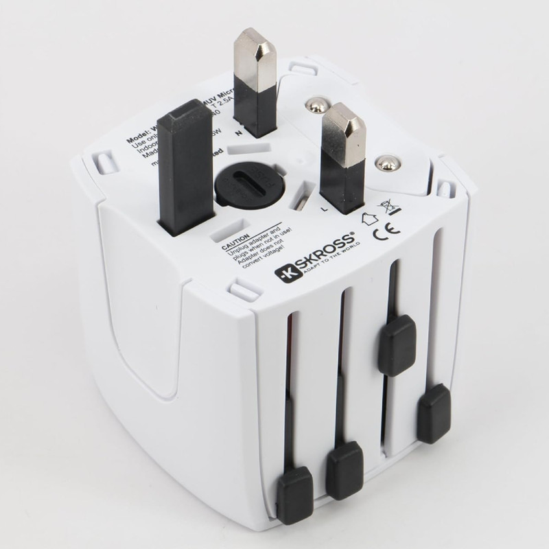 SKROSS MUV Micro World Travel Adapter – 2-Pole Compact Design | 1.302180