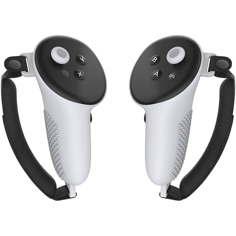 VR Controller Protective Silicone Cover with Analog Grips For Meta Quest 3 & Meta Quest 3s Controllers - White