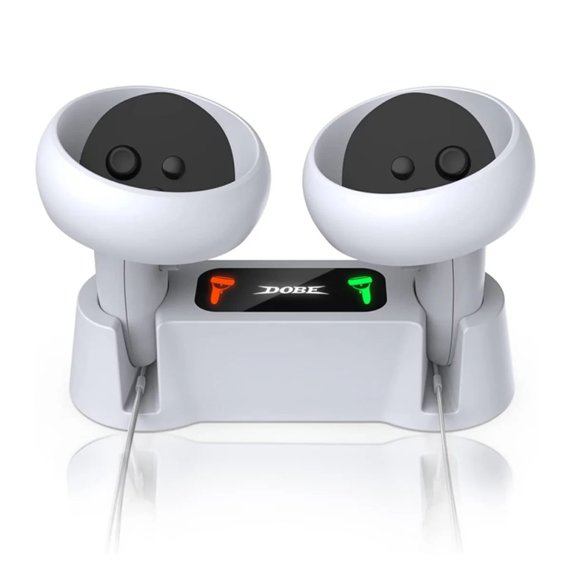 Dobe Fast Charging Dock with Rechargable Battery Pack for Meta Quest 2 VR Controllers