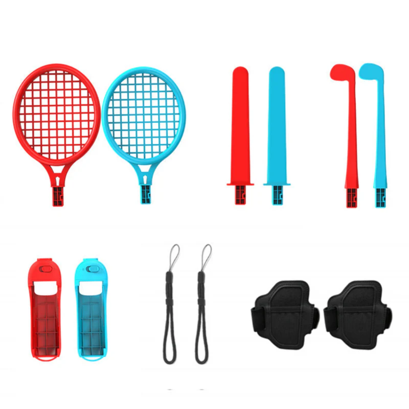 Lucky Fox 12 in 1 Sports Kit for Nintendo Switch 2 - Blue/Red