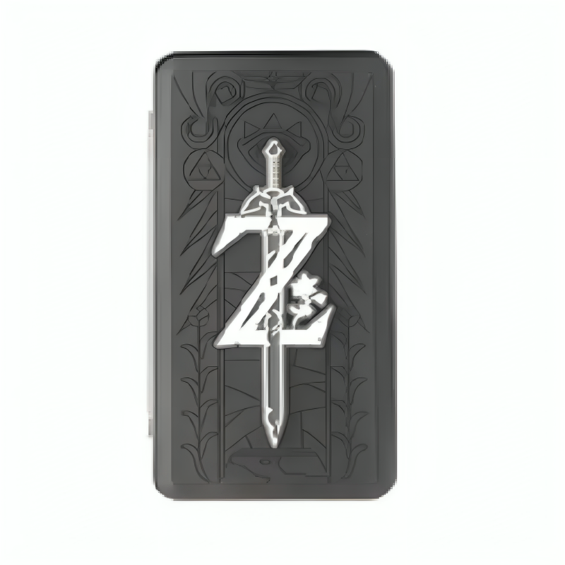 3D Pattern Game Card Case for Nintendo Switch with 24 Game Card Slots and 24 Micro SD Card Slots - Zelda Grey