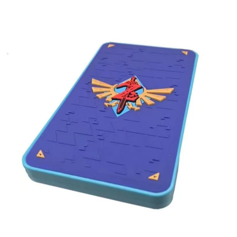 3D Pattern Game Card Case for Nintendo Switch with 24 Game Card Slots and 24 Micro SD Card Slots - Zelda Blue