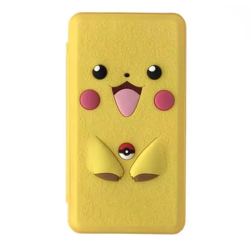 3D Pattern Game Card Case for Nintendo Switch with 24 Game Card Slots and 24 Micro SD Card Slots - Pikachu