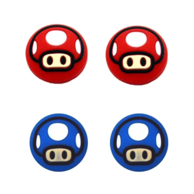 Dobe Thumb Grips For Nintendo Switch 2 Controllers (4pcs Set) - Mushroom Set