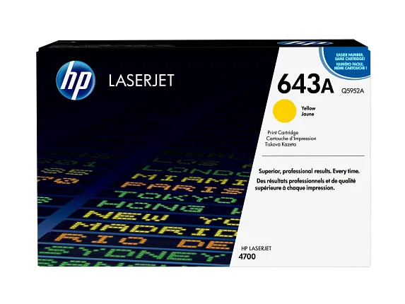 HP 643A Yellow Original LaserJet Toner Cartridge | Q5952A