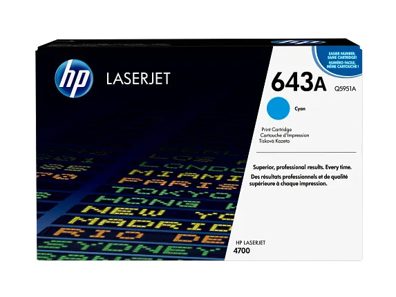 HP 643A Cyan Original LaserJet Toner Cartridge | Q5951A