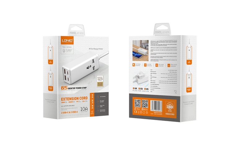 LDNIO 65W Multifunction Universal Power Adapter | SC1418