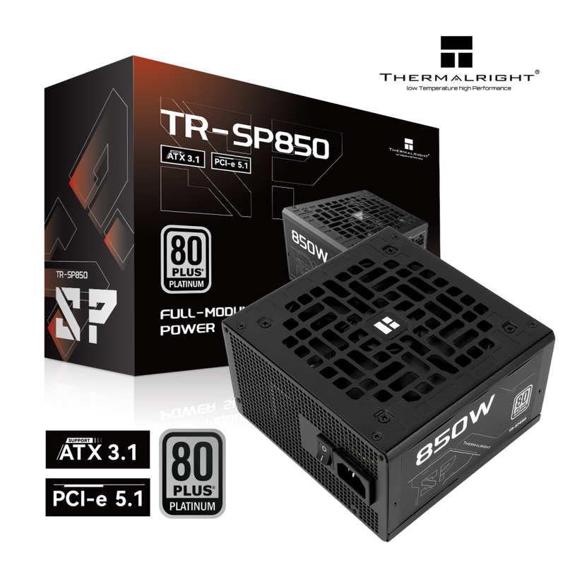 Thermalright 850W Platinum Fully Modular Sleeved Cables ATX 3.1 Power Supply | TR-SP850