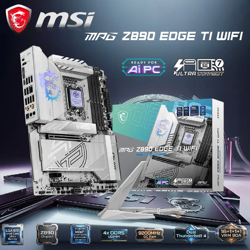 MSI MPG Z890 Edge Ti WiFi DDR5 Motherboard | 911-7E19-004