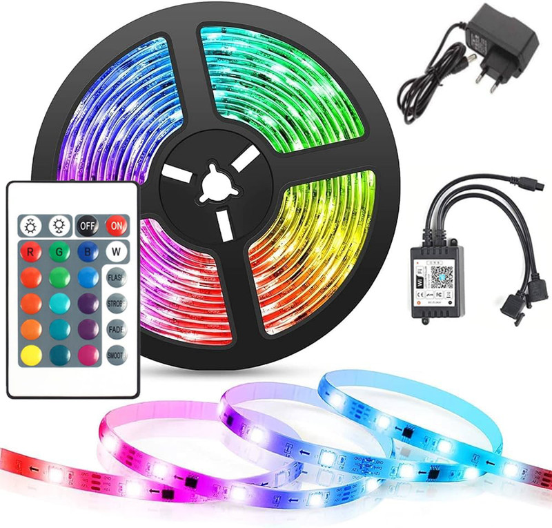 Marvelights LED Strip Lights WiFi Wireless Smart Phone APP Controlled RGB Light Strips Kit - 5 Meter