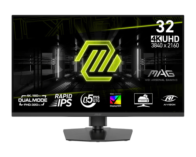 MSI MAG 32″ Dual Mode Gaming Monitor FHD 320Hz / 4K 160Hz | 322URDF E16