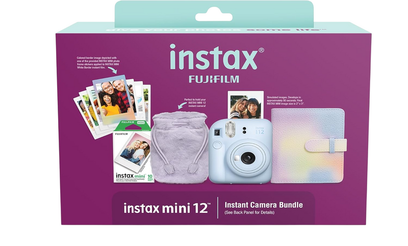 Fujifilm INSTAX MINI 12 Bundle - Instant Camera with Film, Photo Album & Accessories