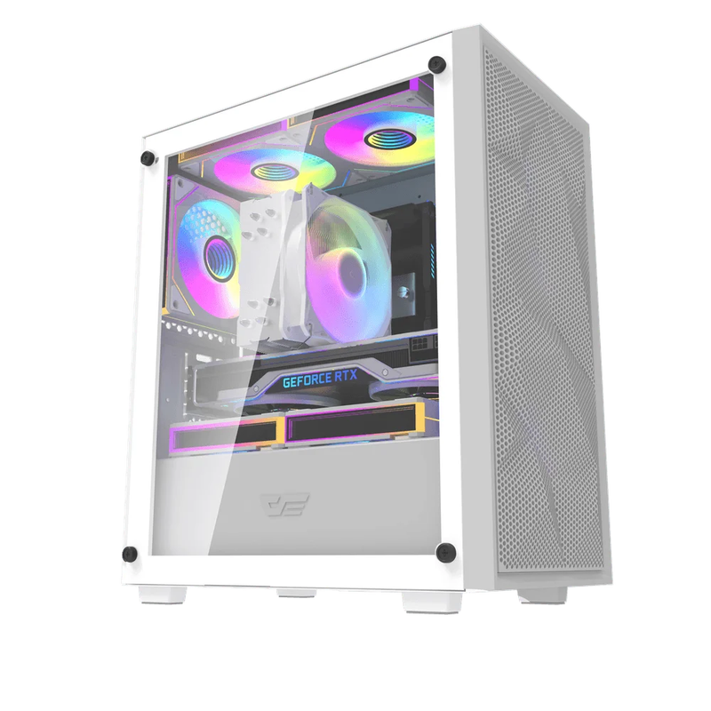 DarkFlash M305 Mesh M-ATX PC Case - White | M305