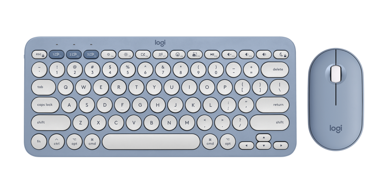 Logitech Pebble 2 Combo Wireless Keyboard and Mouse Tonal Blue | 920-012400