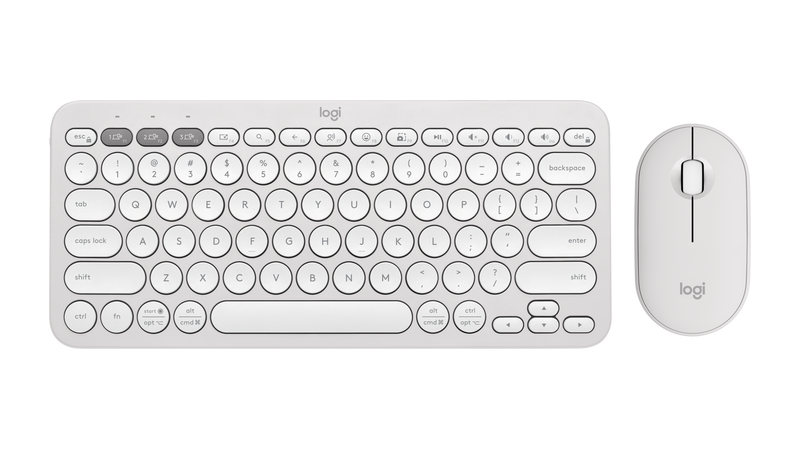 Logitech Pebble 2 Combo Wireless Keyboard and Mouse Tonal White | 920-012398