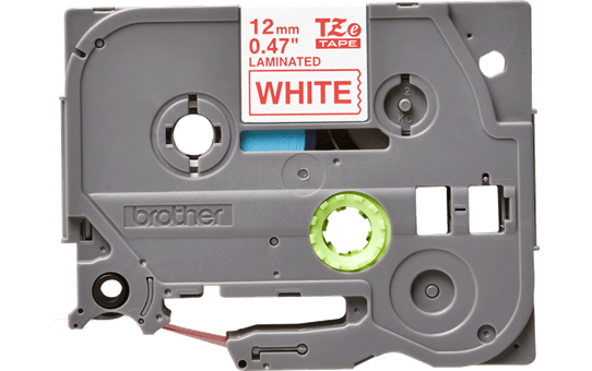 Brother Labelling Tape Cassette – Red on White, 12mm wide | TZe-232