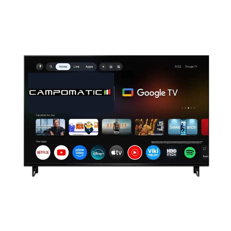 Campomatic 100" QLED Frameless 4K Smart HDR Google TV | LED100QG