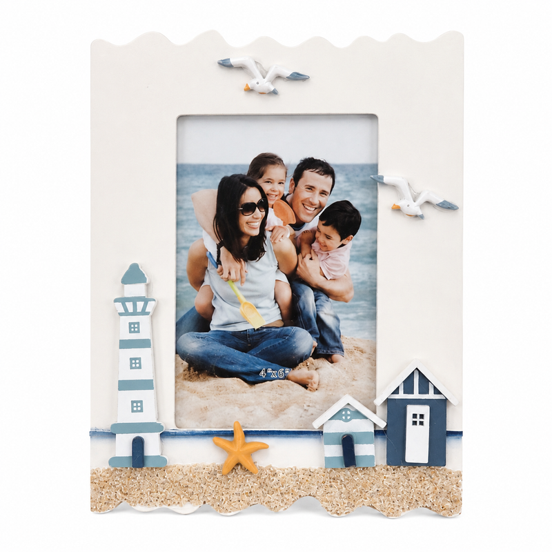 Nautical Beach House Decorative Photo Frame with Lighthouse | C-460