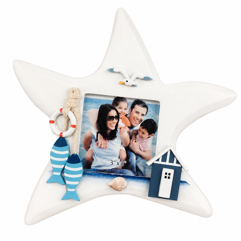 Starfish Nautical Decorative Photo Frame with Beach House Design | C-459