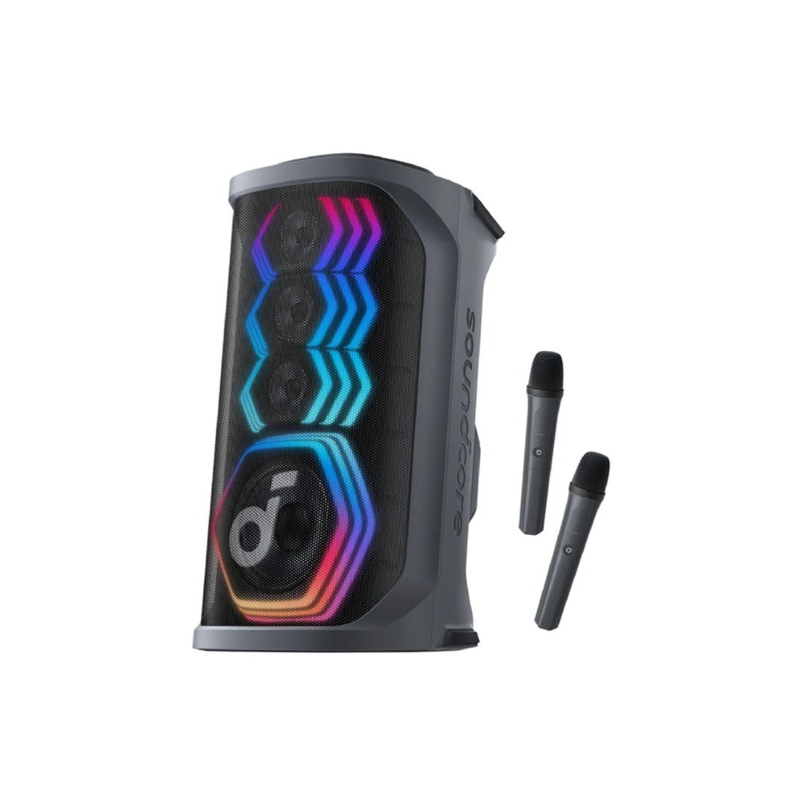 Anker Soundcore Rave 3 AI Karaoke Party Speaker + 2 Wireless Microphones