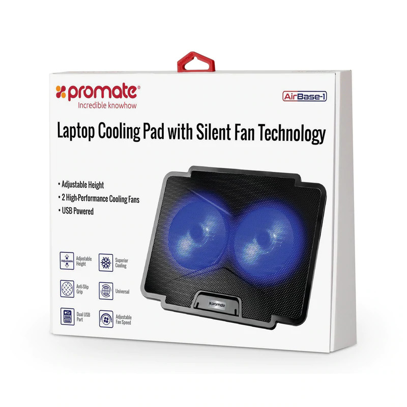 Promate Laptop Cooling Pad with Silent Fan Technology | AirBase-1