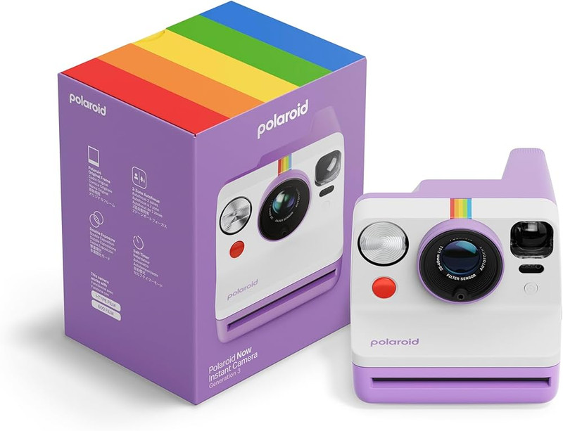 Polaroid Now Generation 3 Instant Camera - Purple | POLLSNOWGEN3PURPLE