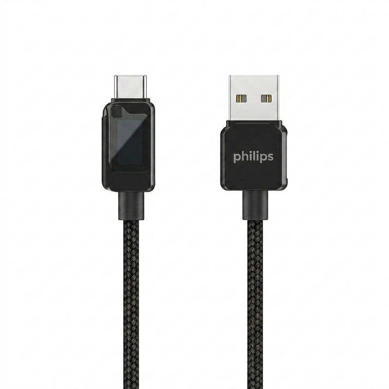 Philips USB-A to USB-C Cable 6A 1m - Black | DLC5011AB/70