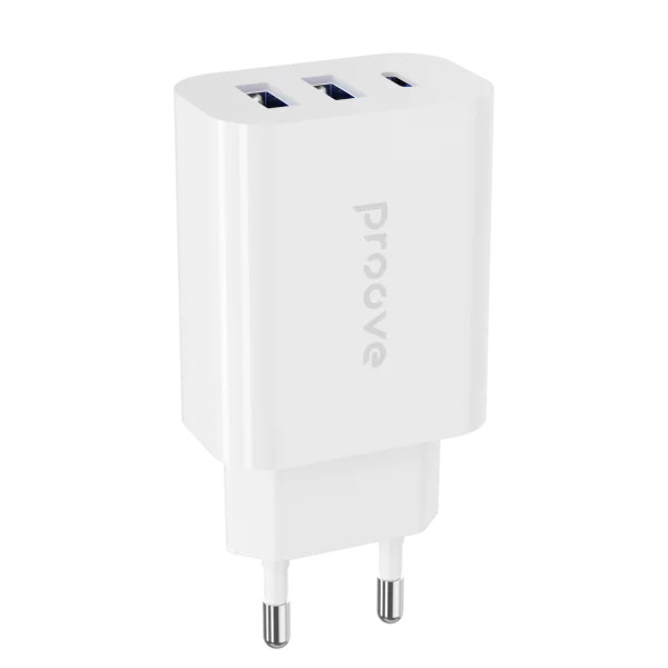 Proove Rapid 30W Wall Charger 2 USB + Type-C - White | WCRP30210002