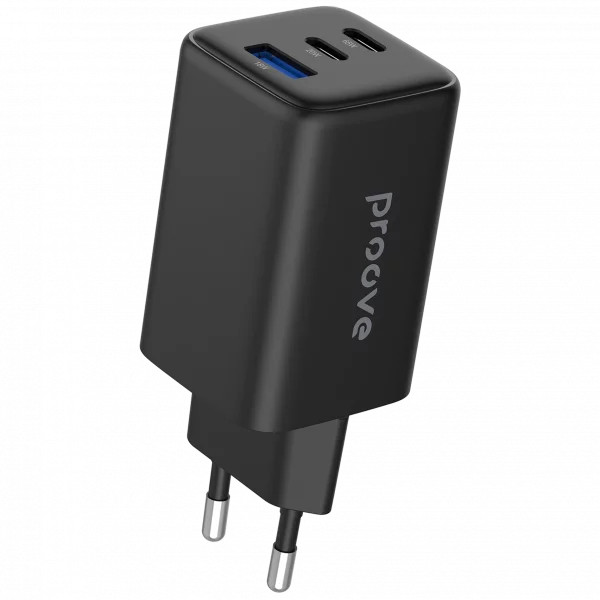 Proove Pocket GaN 65W Wall Charger 2 Type-C + USB - Black | WCPG65121201