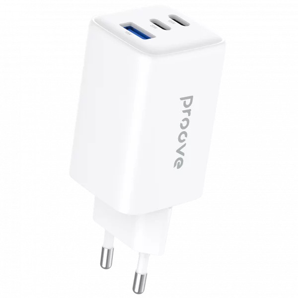 Proove Pocket GaN 65W Wall Charger 2 Type-C + USB - White | WCPG6521202