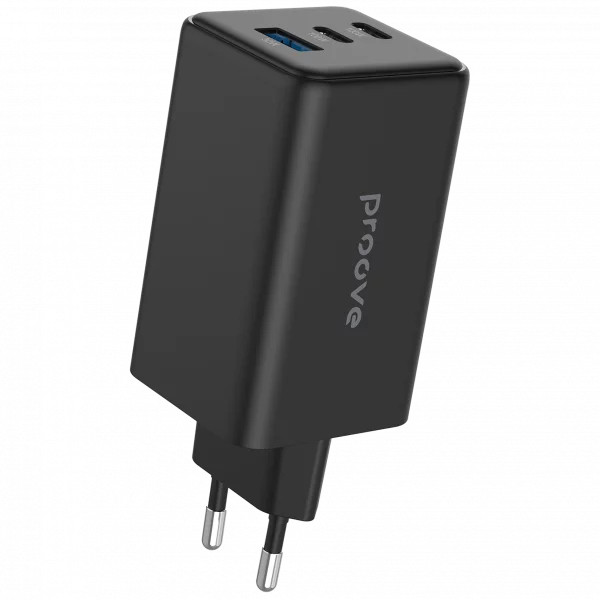 Proove Pocket GaN Max 100W Wall Charger 2 Type-C + USB - Black | WCPG10012201