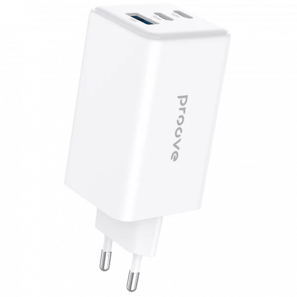 Proove Pocket GaN Max 100W Wall Charger 2 Type-C + USB - White | WCPG10012202
