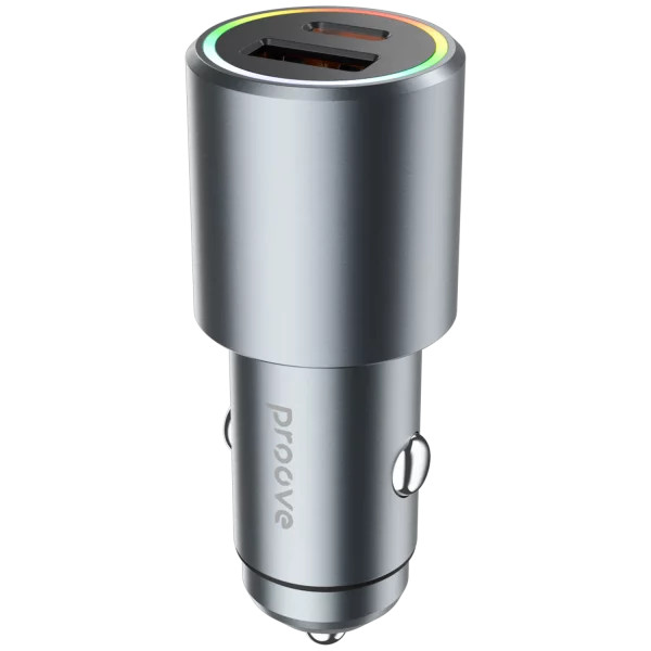 Proove Double Energy Plus 53W Car Charger USB + Type-C - Metal Gray | ACDE53110004