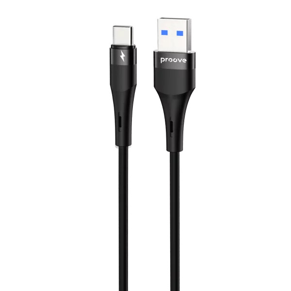 Proove Light Silicone Plus USB-A to Type-C Cable 3A 1 - Black | CCLS15001201