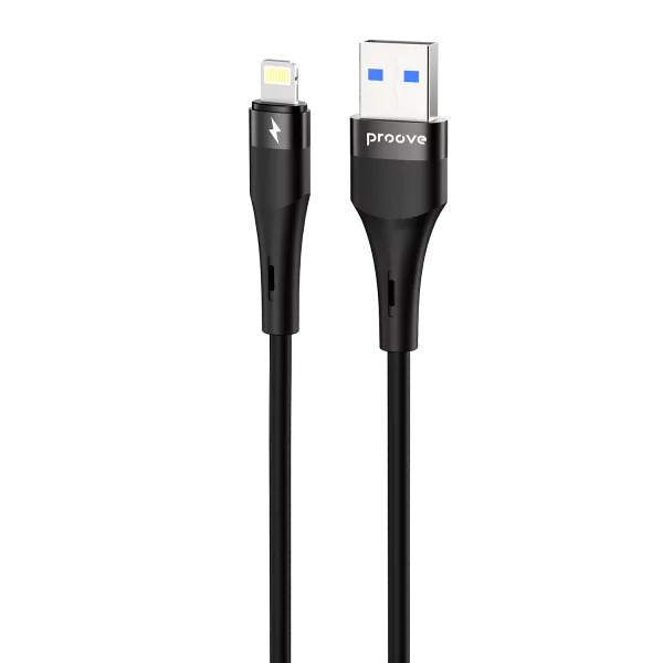 Proove Silicra USB-A to Lightning Cable 2.4A 1m - Black | CCSC12001101